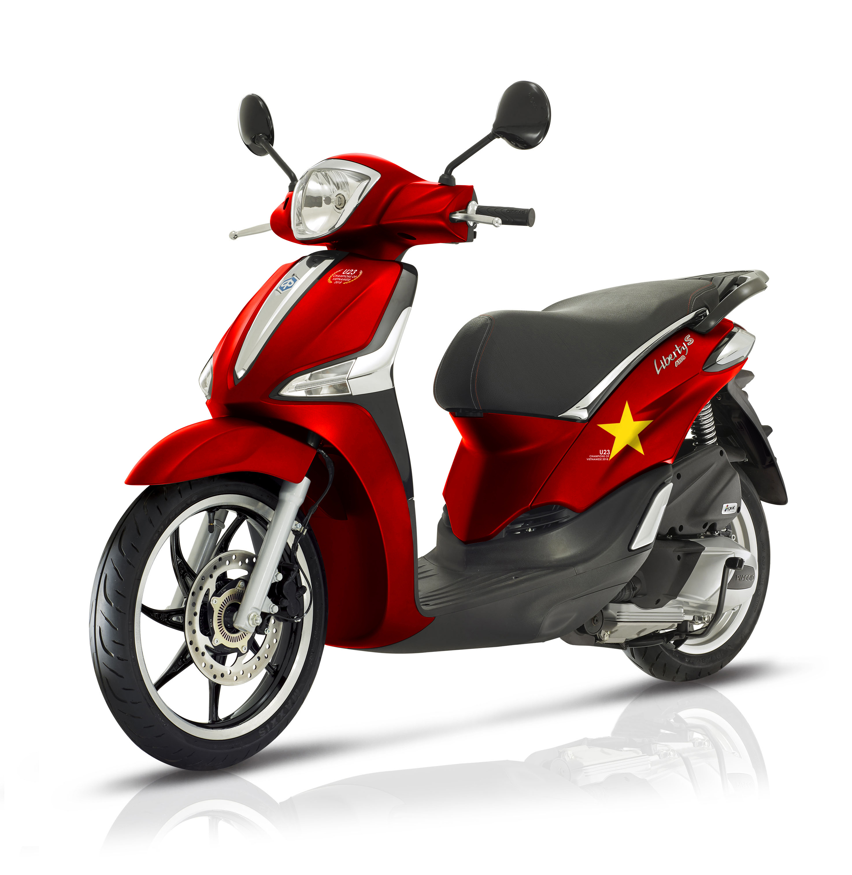 Piaggio Liberty “khoác” lên mình màu áo đỏ của U23 Việt Nam